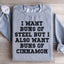 Sudadera con la frase "Quiero bollos de acero"