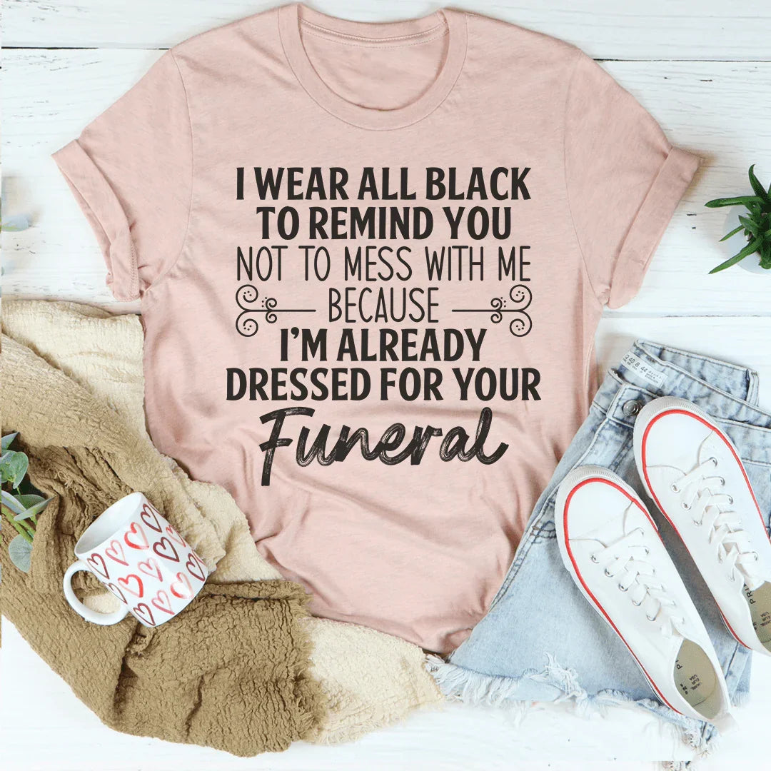 Llevo una camiseta completamente negra
