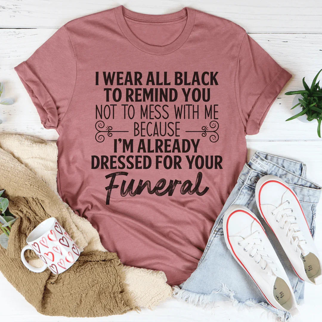 Llevo una camiseta completamente negra