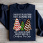 Sudadera con diseño de pastel y árbol de Navidad que haría cosas raras
