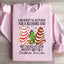 Sudadera con diseño de pastel y árbol de Navidad que haría cosas raras