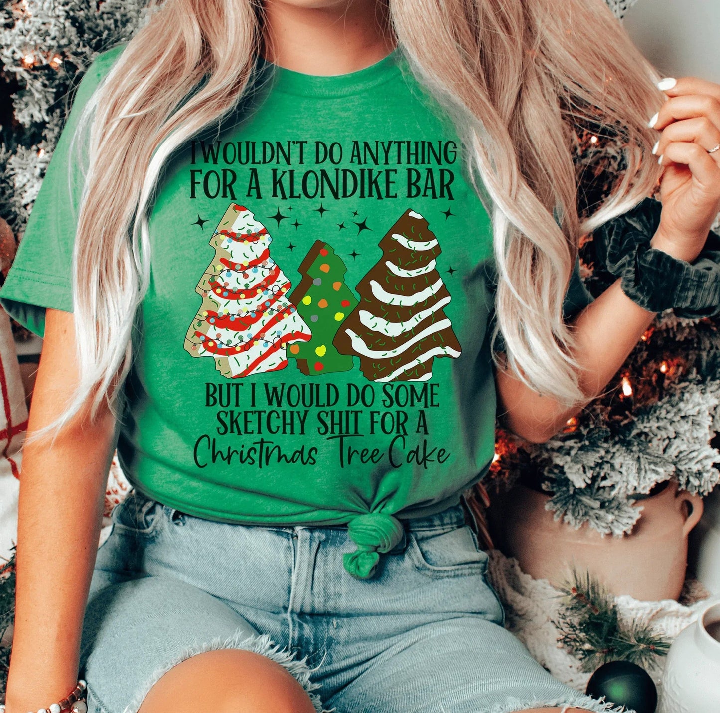 Christmas Tree Cake Tee - Fun & Comfortable