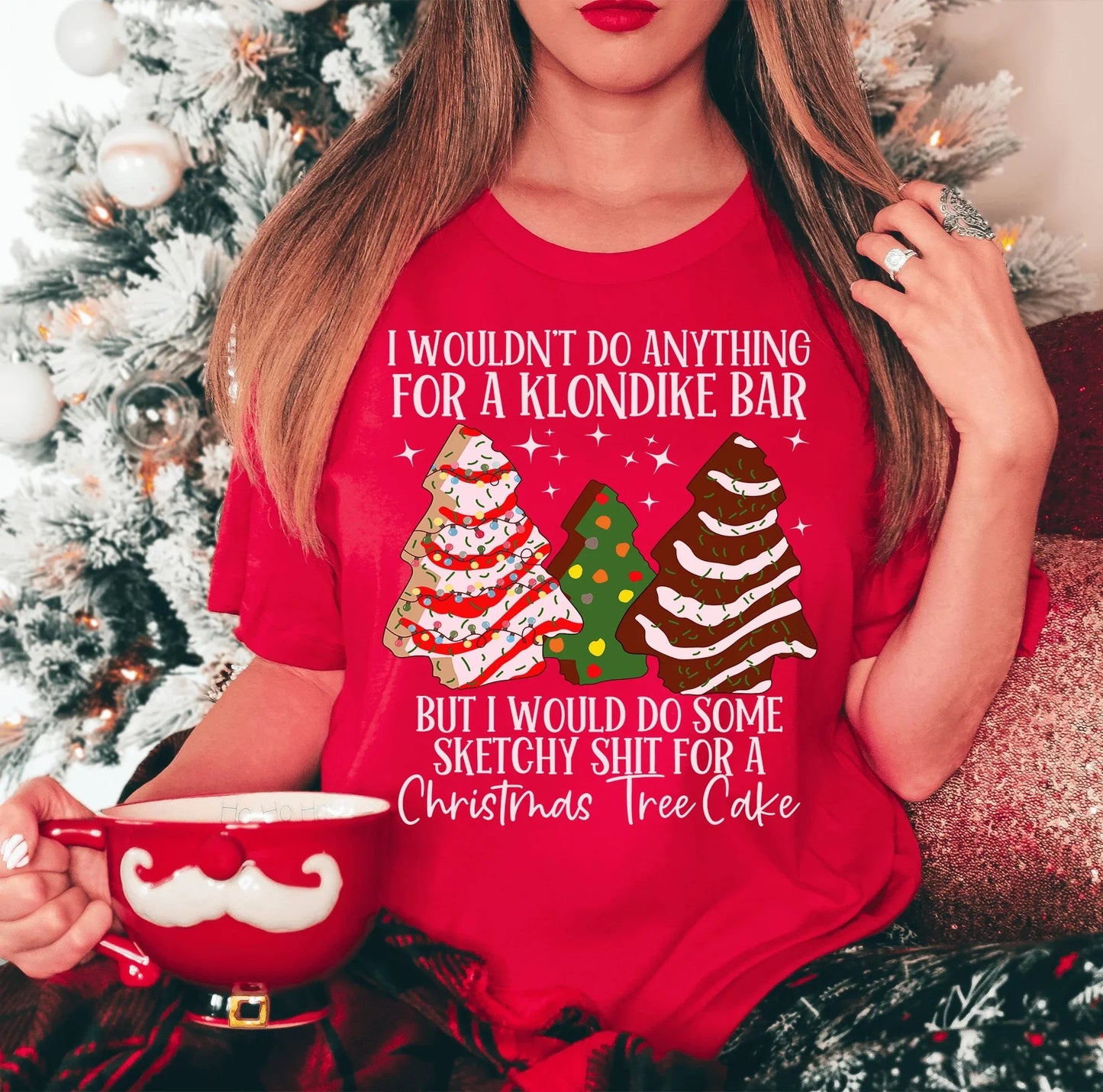 Christmas Tree Cake Tee - Fun & Comfortable