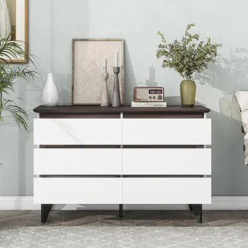 Elegant 6-Drawer Storage Cabinet for Bedroom & Living Room