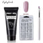 Kit de Poly Gel pour Nail Art Français avec Pinceau UV et Conseils d'Ongles