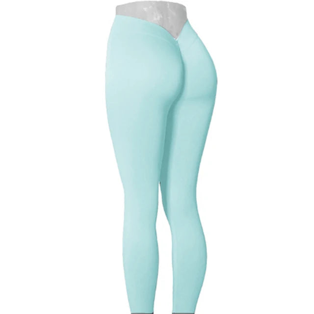 Pantalons de yoga en nylon V Back pour femmes