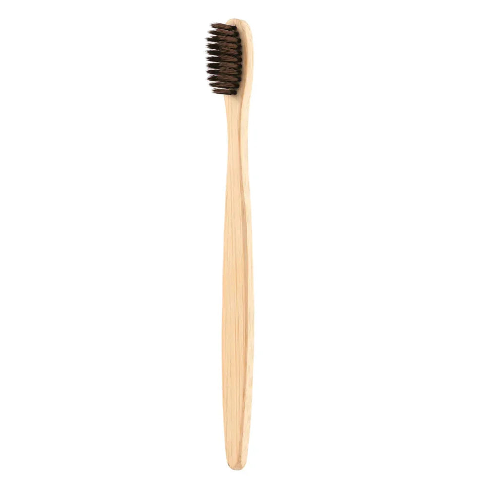 Brosse à dents en bambou naturel avec poils doux
