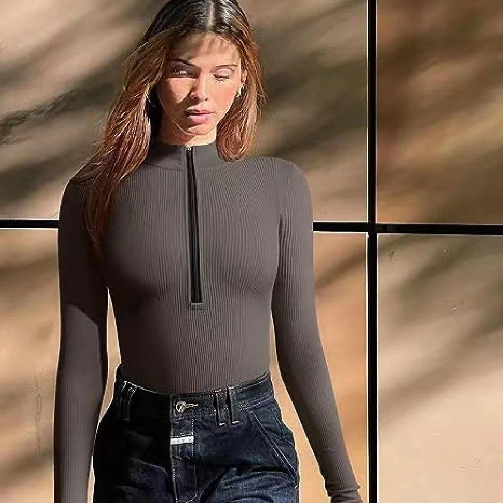 Seamless Women's Long Sleeve Bodysuit