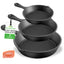Juego de Sartenes de Hierro Fundido Pre-Sazonado NutriChef - 3 Piezas