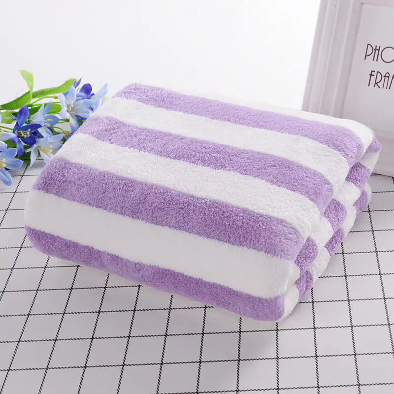 Coral Velvet Bath Towels - Luxurious Softness & Style