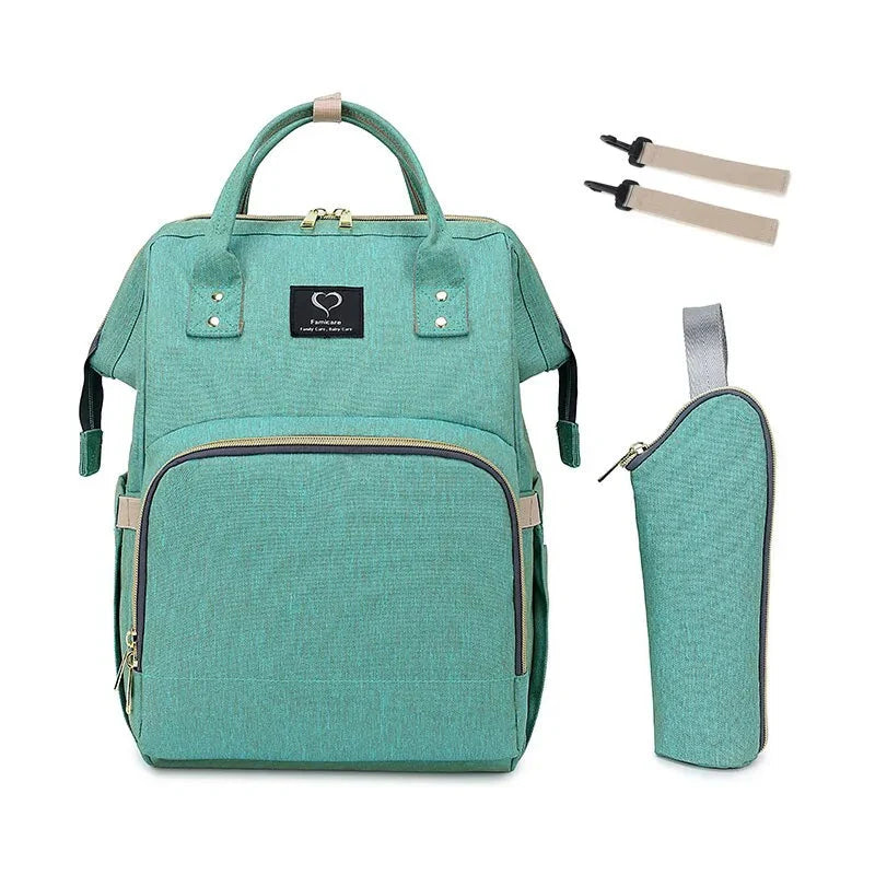 Diaper Backpack with Portable Changing Bed