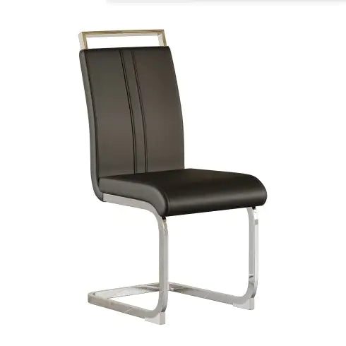 Modern PU Faux Leather Dining Chairs - Set of 2