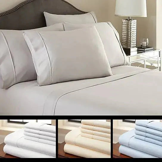 6-Piece Luxury Soft Bamboo Bed Sheet Set - 12 Colors