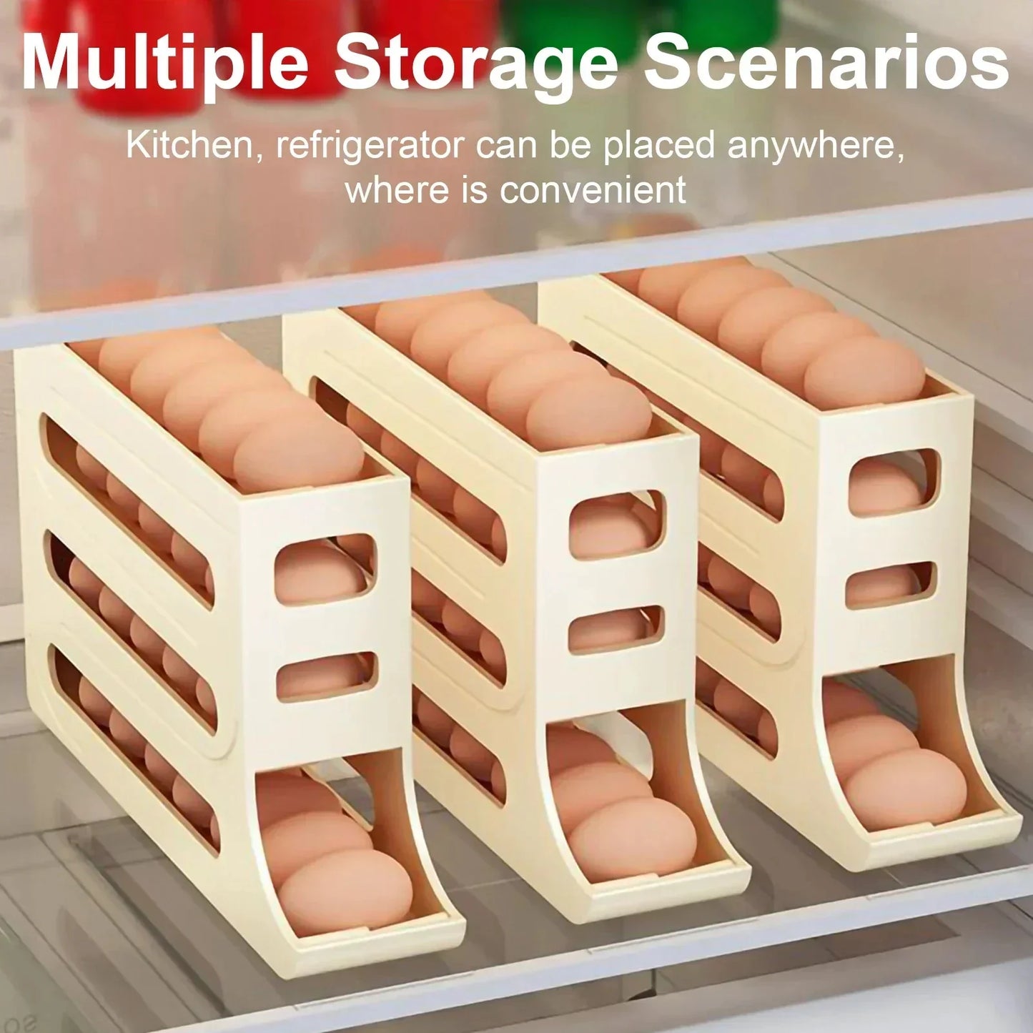 Plateau à œufs coulissant premium pour un rangement organisé