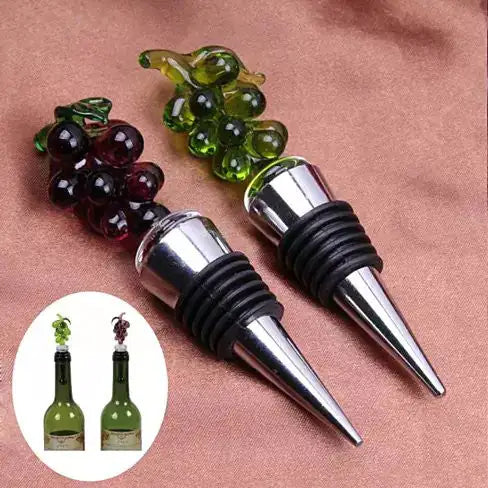Juego de dos elegantes tapones para vino Hearty Wines