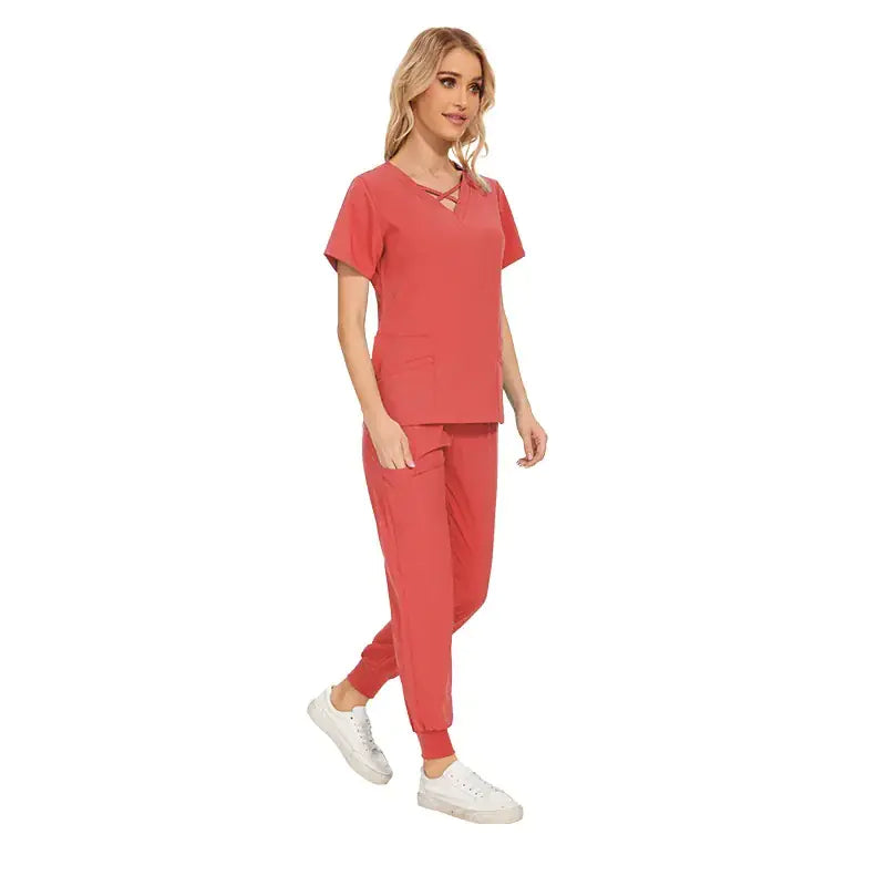 Slim Fit Women's Stretch Scrub Set for Medical Professionals