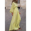 Robe maxi à manches chauve-souris et décolleté en V pour femmes