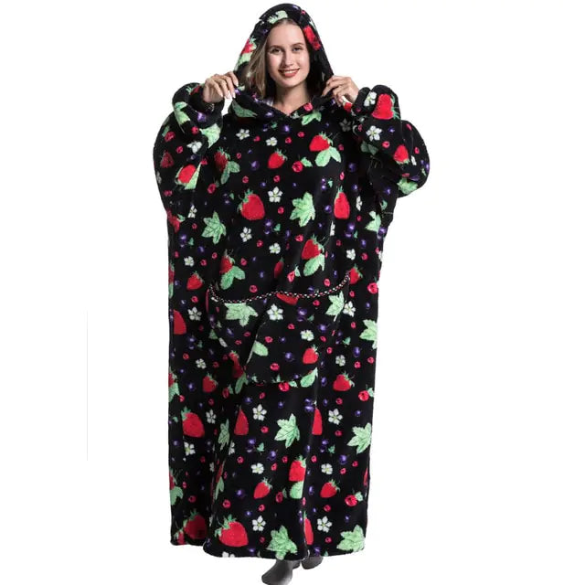 Oversized Long Blanket Hoodie for Cozy Comfort