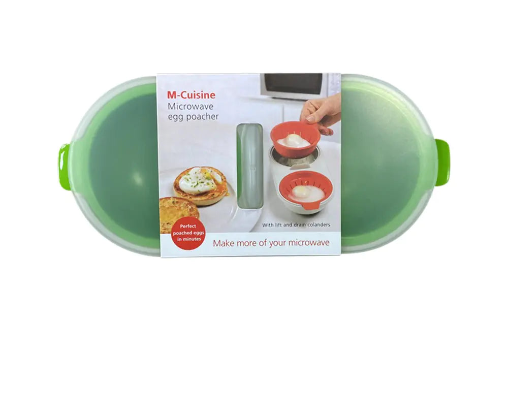 Poachador de Huevos de Microondas de Doble Taza Redonda