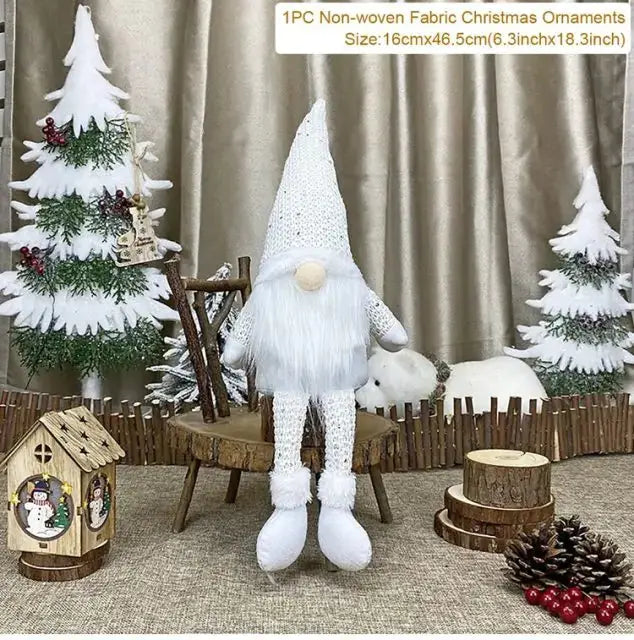 Muñeco de Navidad Gnomo Sin Rostro - Decoración Navideña Caprichosa