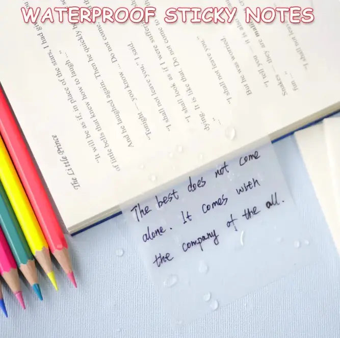 Autocollants de Notes Transparents - Notes Fluorescentes en PET