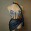 Conjunto de Falda de Cadena de Rhinestones Elegante