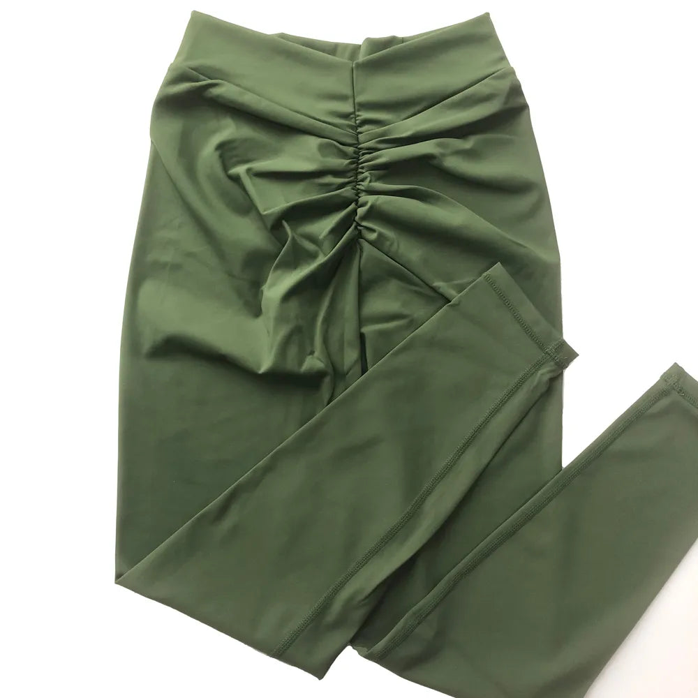Pantalons de yoga en nylon V Back pour femmes