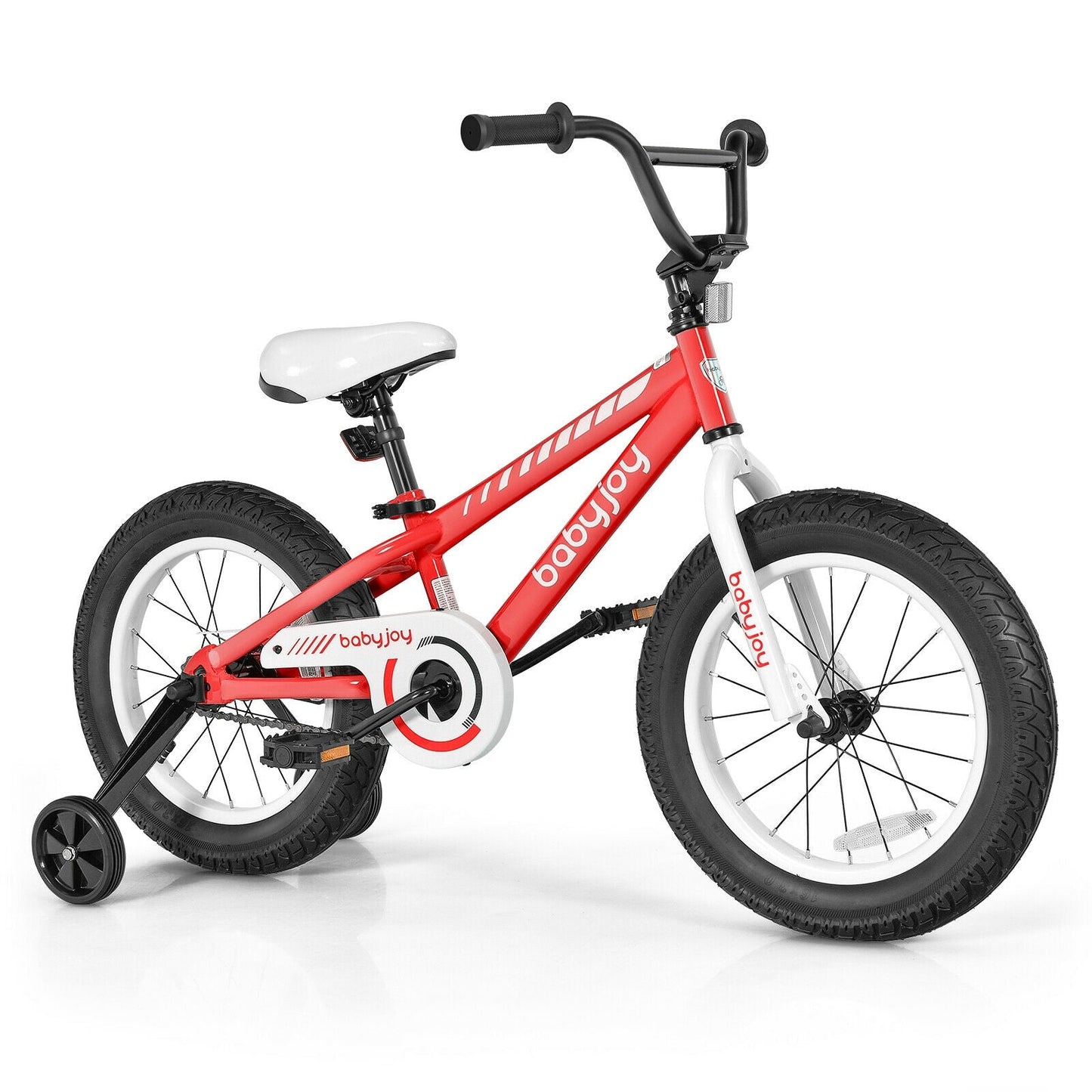 Bicicleta para Niños de 16 Pulgadas con Ruedas de Entrenamiento - Roja