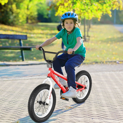 Vélo pour enfants de 16 pouces avec roues d'entraînement - Rouge