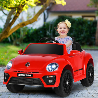 Volkswagen Beetle Kids Electric Ride On Car - Red