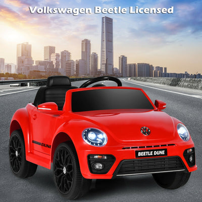 Volkswagen Beetle Kids Electric Ride On Car - Red