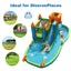 Castillo Inflable de Agua con Tobogán y Piscina de Salpicaduras