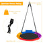 Columpio de Plato Multicolor de 40 Pulgadas con Almohada y Asa