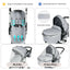 Folding Aluminum Infant Reversible Stroller with Diaper Bag - Gray