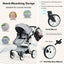 Folding Aluminum Infant Reversible Stroller with Diaper Bag - Gray
