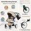 Folding Aluminum Infant Reversible Stroller with Diaper Bag - Beige