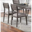 Elegant Set of 2 Dark Brown Dining Chairs with Upholstered Seats