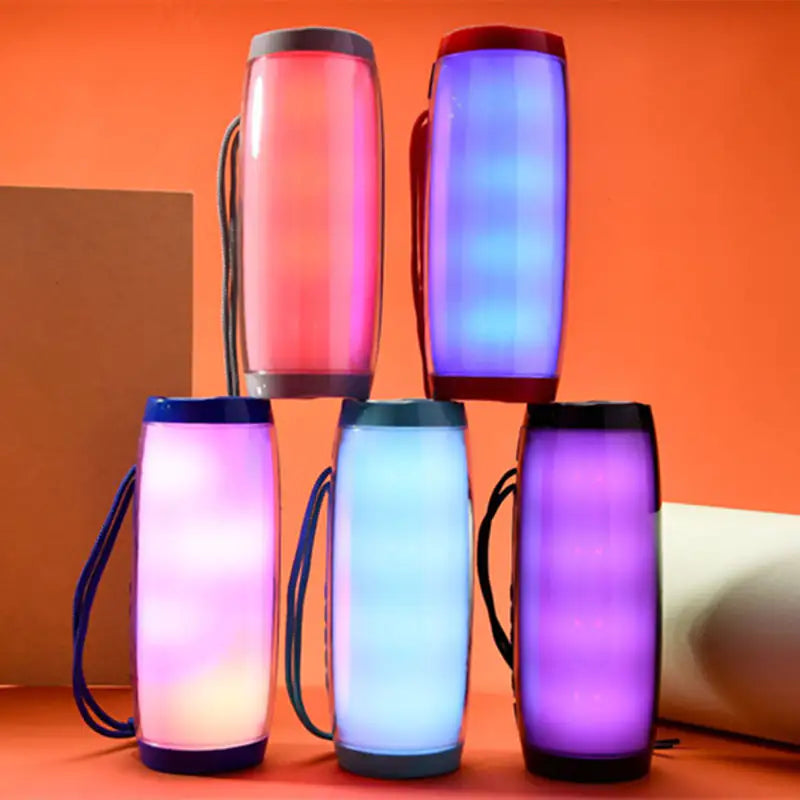 Haut-parleurs Bluetooth LED arc-en-ciel vibrants