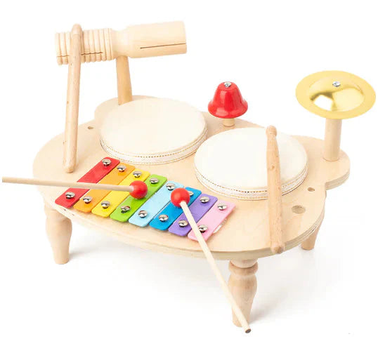 Ensemble de tambours en bois Montessori pour un jeu créatif