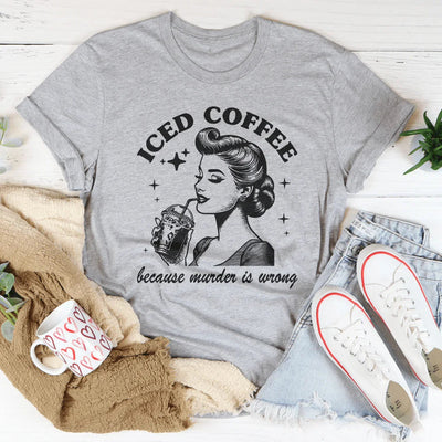 Camiseta de Café Helado Porque Asesinar Está Mal