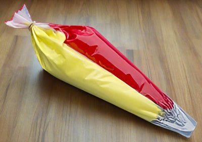 18" Dual-Color Icing Striper Pastry Bags - 10 Pack