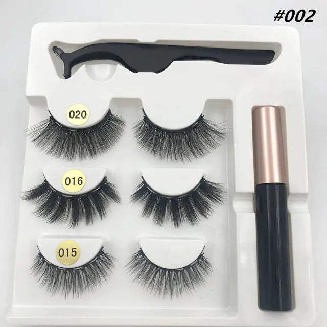 Premium 3D False Eyelashes with Magnetic Eyeliner