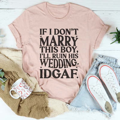 Si no me caso con este chico, arruinaré su boda. No me importa.