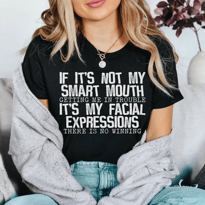 Smart Mouth Facial Expressions Tee