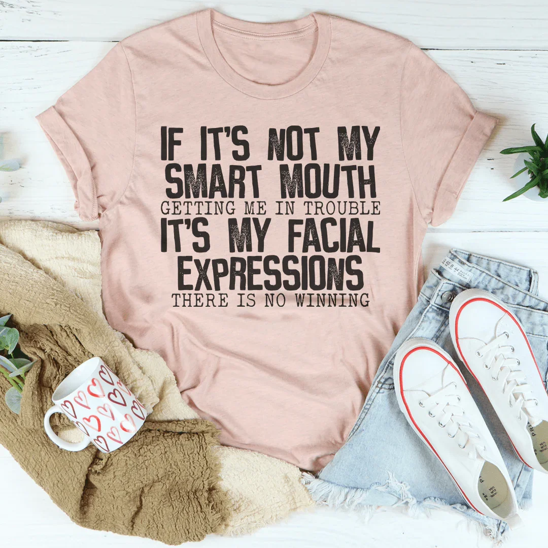 Smart Mouth Facial Expressions Tee
