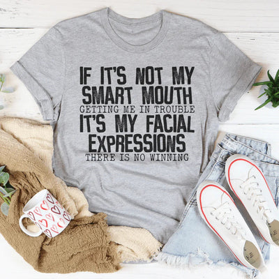 Smart Mouth Facial Expressions Tee