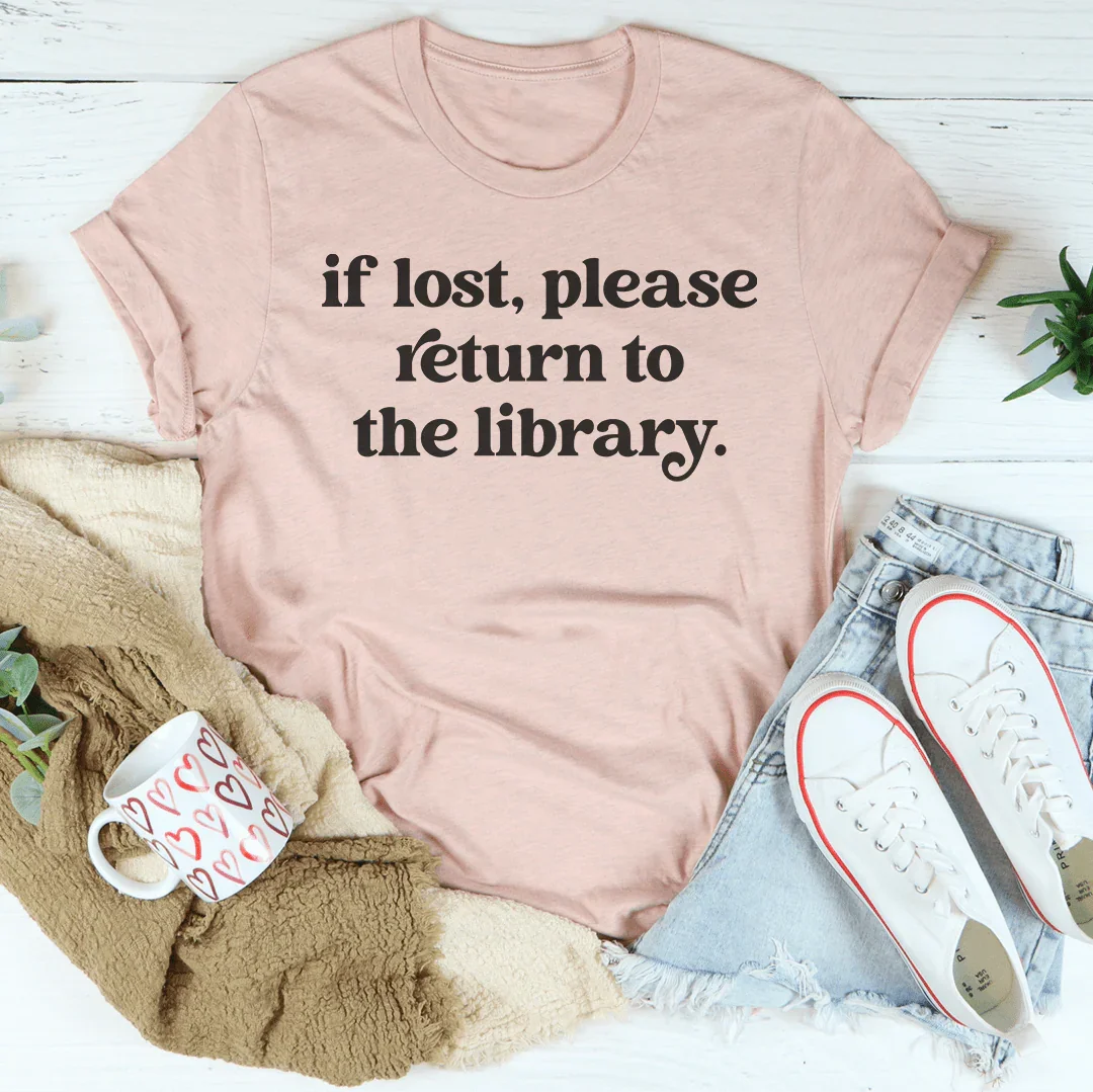 Si se pierde, devuélvelo a la biblioteca camiseta
