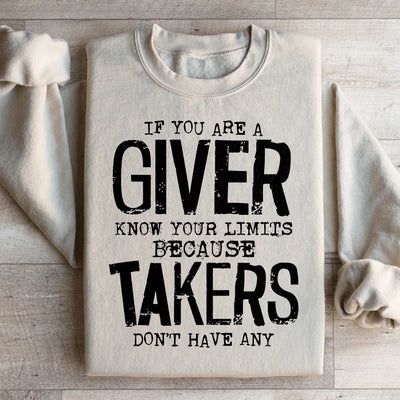 Si eres generoso, conoce tus límites Sudadera