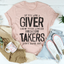 T-shirt 'Si Vous Êtes Un Donneur, Connaissez Vos Limites'