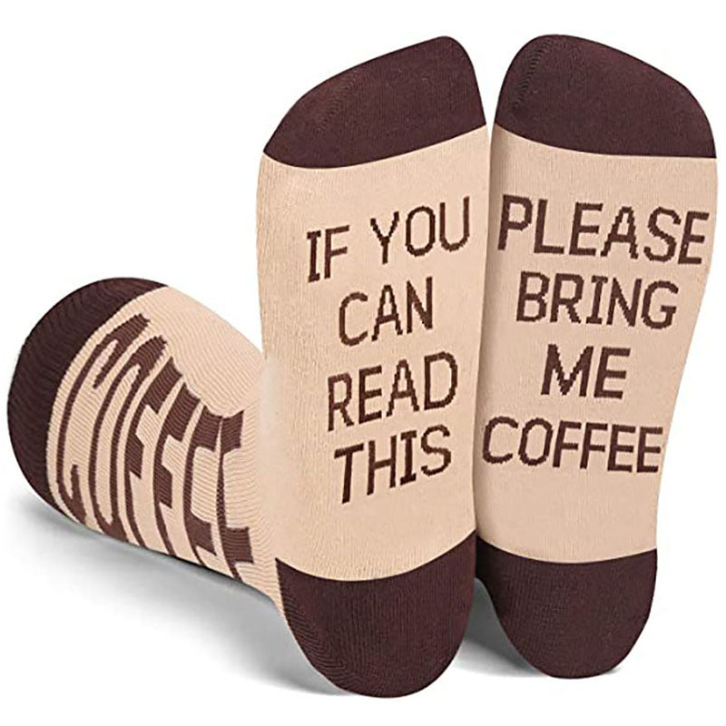 IF YOU CAN READ THIS Socks European And American Mid Tube Socks Letter Casual Winter Socks - Korvel